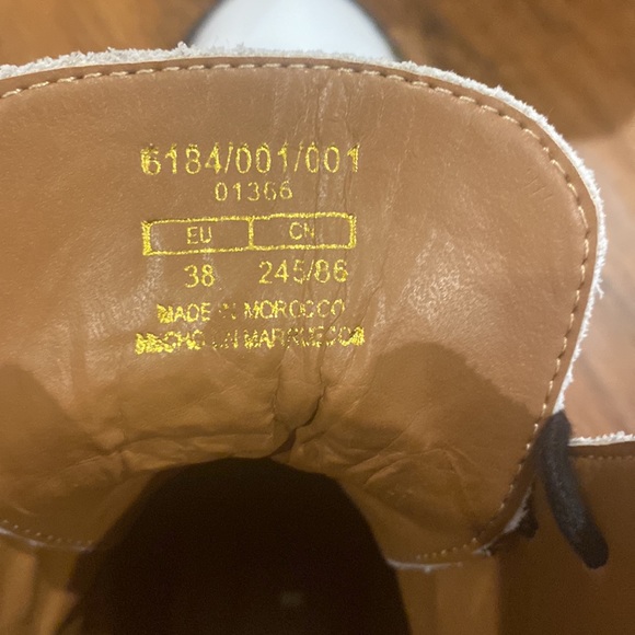 Zara white chunky lace up boots - Picture 9 of 9